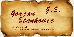 Gorjan Stanković vizit kartica